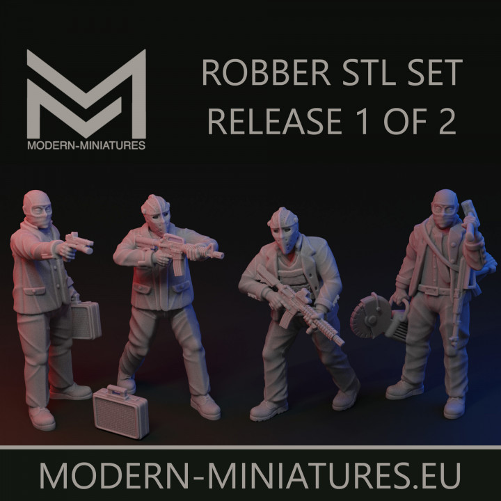 Bank robber miniatures 28mm gangsters image