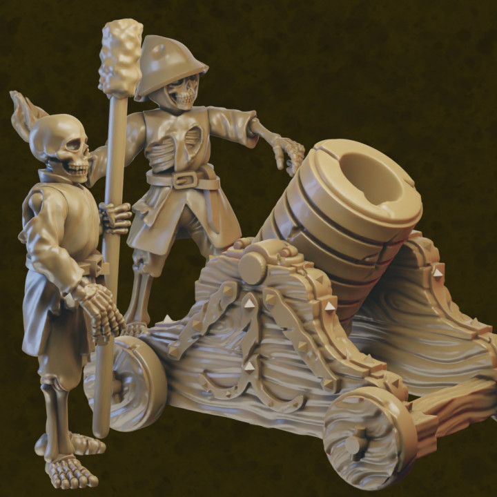 Undead Cannon miniatures (32 mm, modular) image