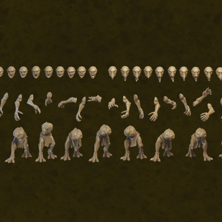 Ghoul miniatures (32mm, modular) image
