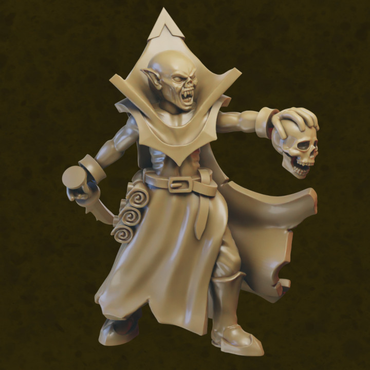 Vampire Wizard miniature (32mm, modular)