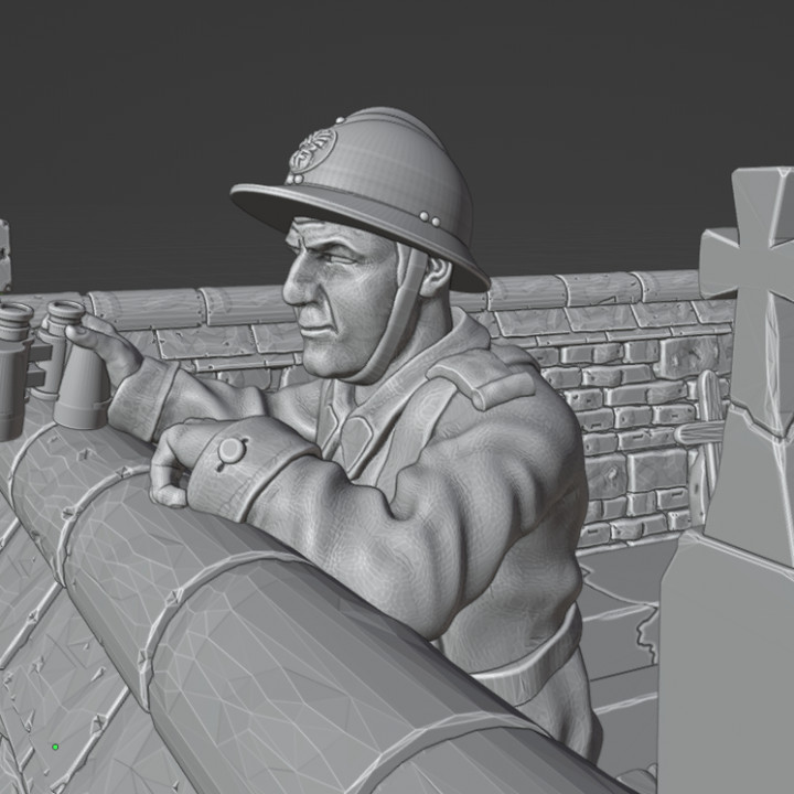28mm French soldier in outpost (cemetery). image