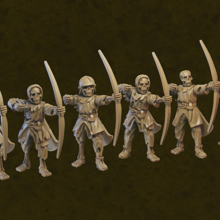 Skeleton Archers and Crossbowmen (32mm, modular)