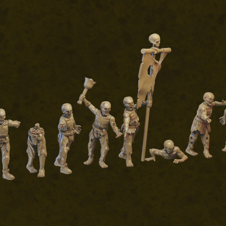 Zombie miniatures (32mm, modular) image