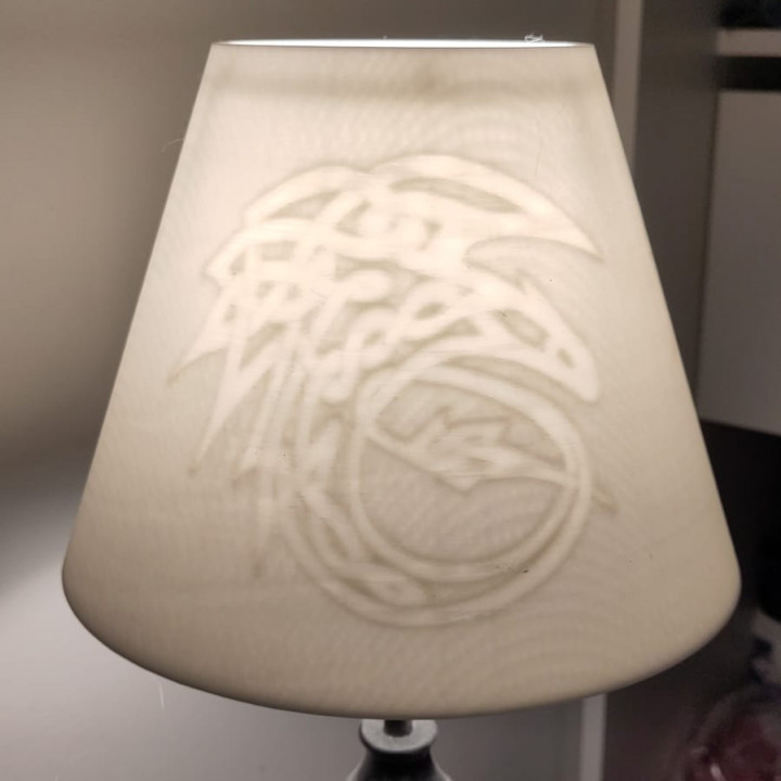 Lamp shader with hidden pattern image