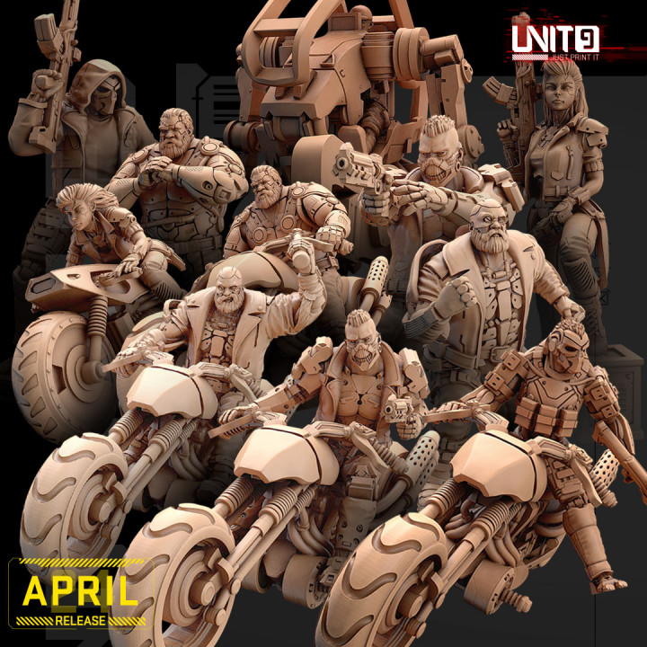 Cyberpunk models BUNDLE - Wasteland Wolves - (April24 release)