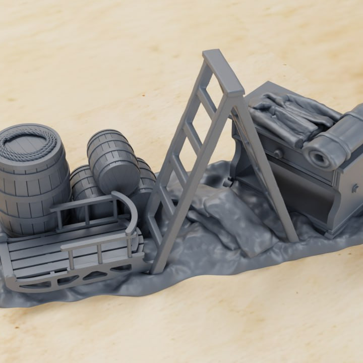 Barricades for Bolt action - 5 pcs. (scale 1:56) image