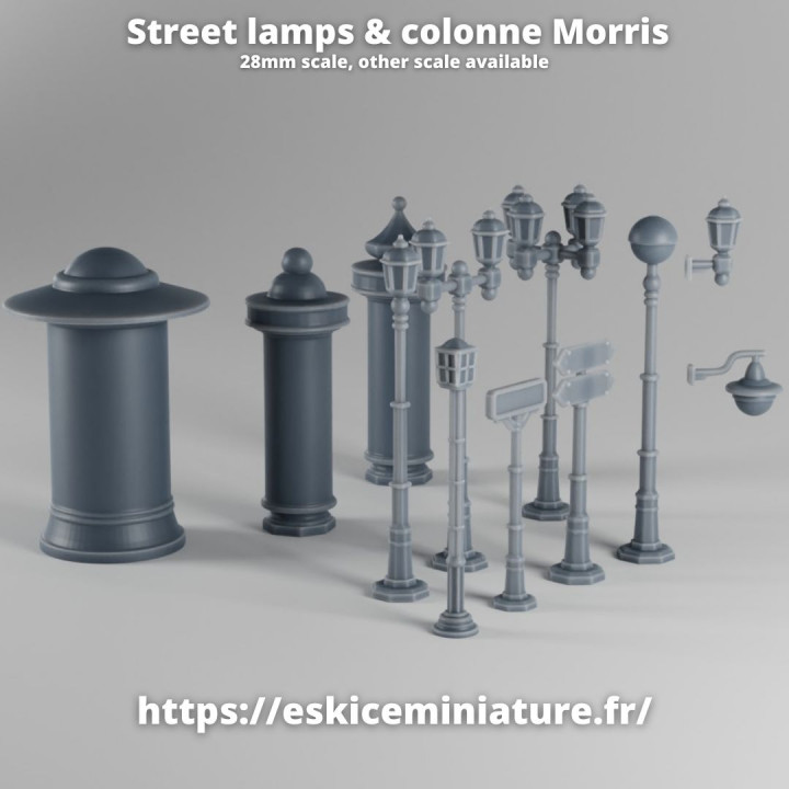 Street lamps & colonne Morris - 28mm image