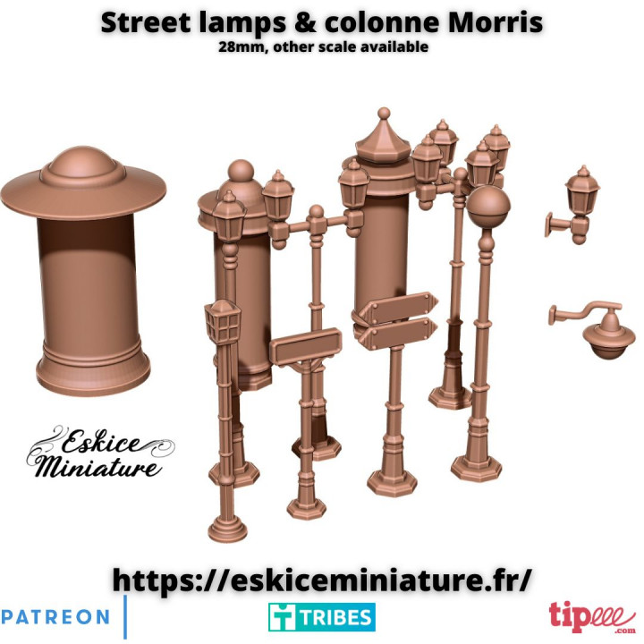 Street lamps & colonne Morris - 28mm image