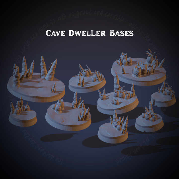 25/40/60mm Cave Dweller Bases image