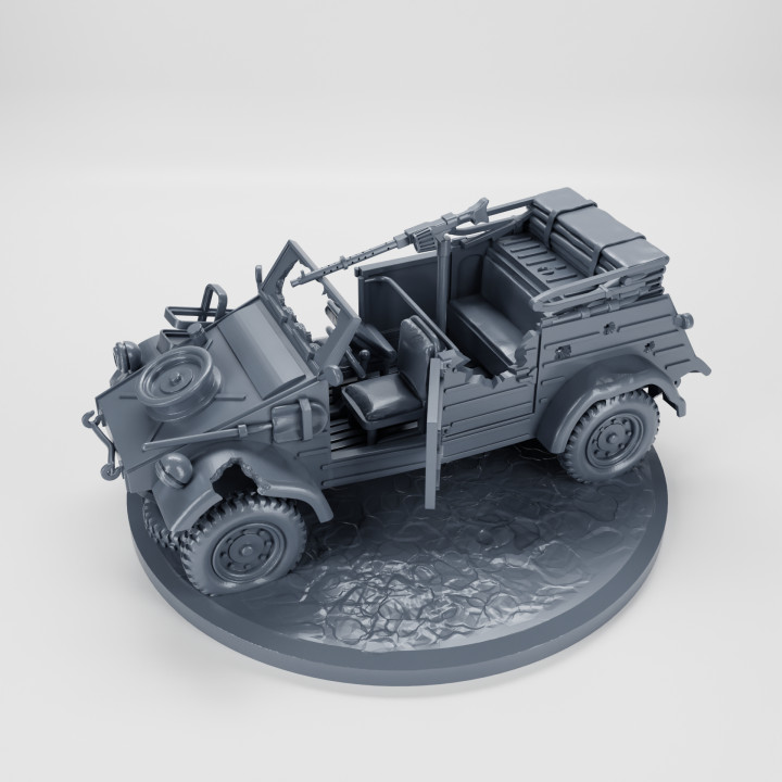 Destroyed VW Kubelwagen (Germany, WW2) - Objective marker#41 for Bolt Action (diameter 60mm) (scale 1:56)'s Cover