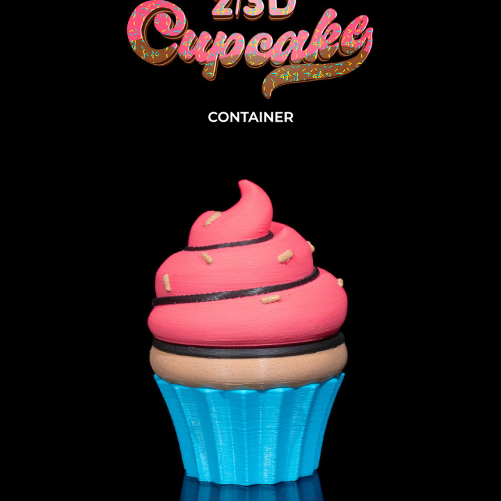 2/3D Cupcake Container