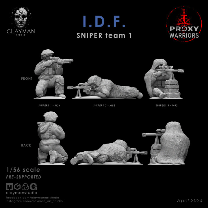 IDF SNIPER Team 1 – 1/56 scale image