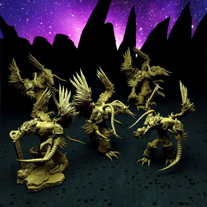Avian themed spawns of chaos with multiple poses and optional wings image