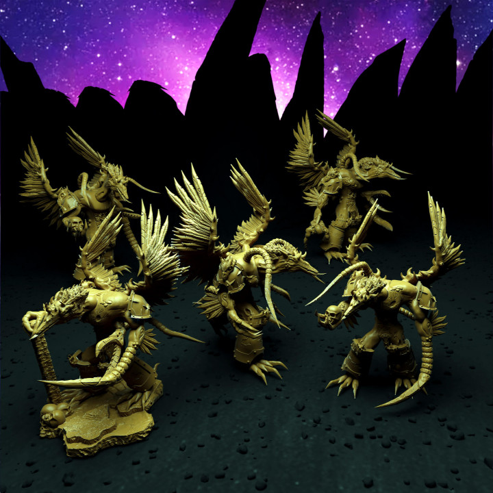 3D Printable Avian themed spawns of chaos with multiple poses and ...