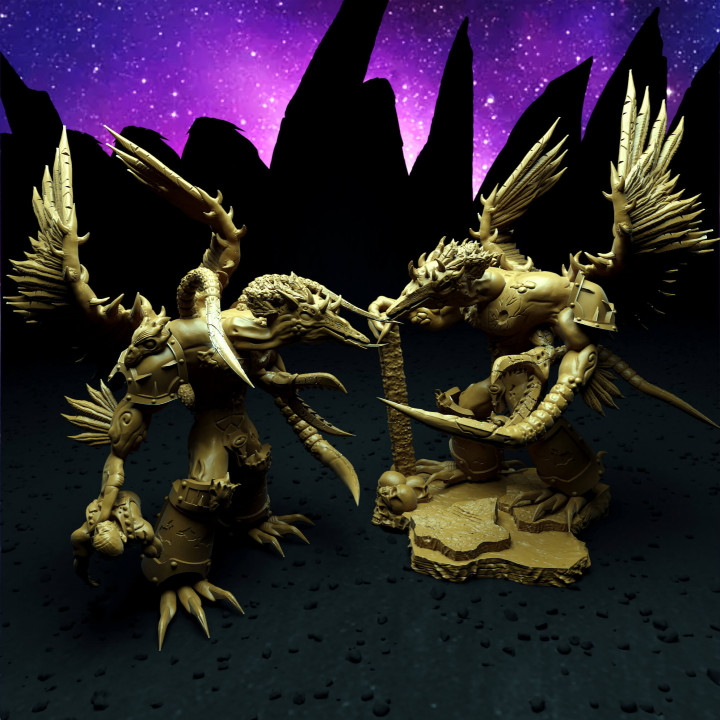 3D Printable Avian themed spawns of chaos with multiple poses and ...