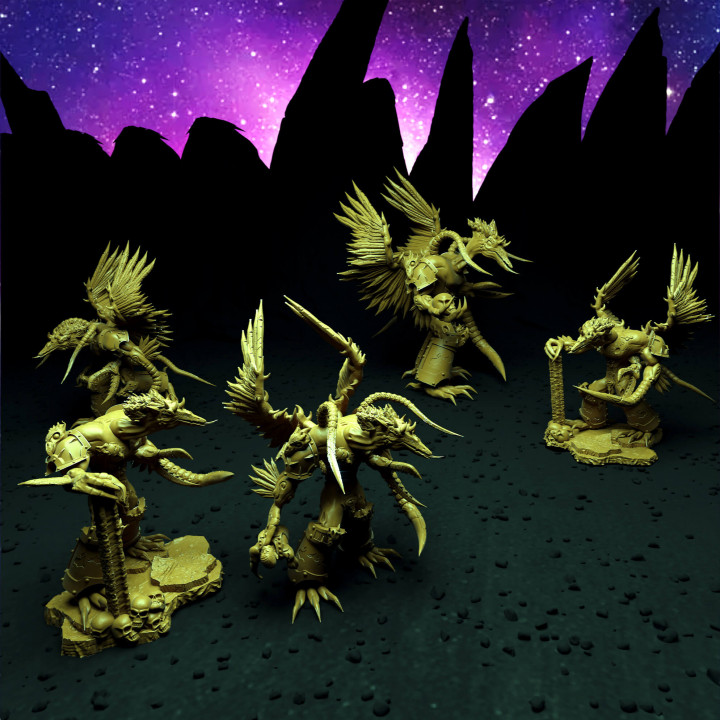 3D Printable Avian themed spawns of chaos with multiple poses and ...