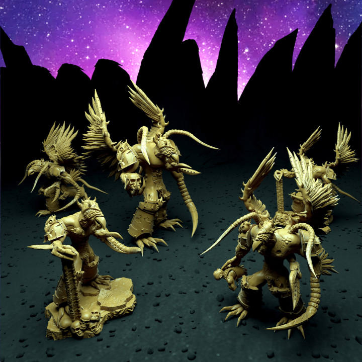 3D Printable Avian themed spawns of chaos with multiple poses and ...