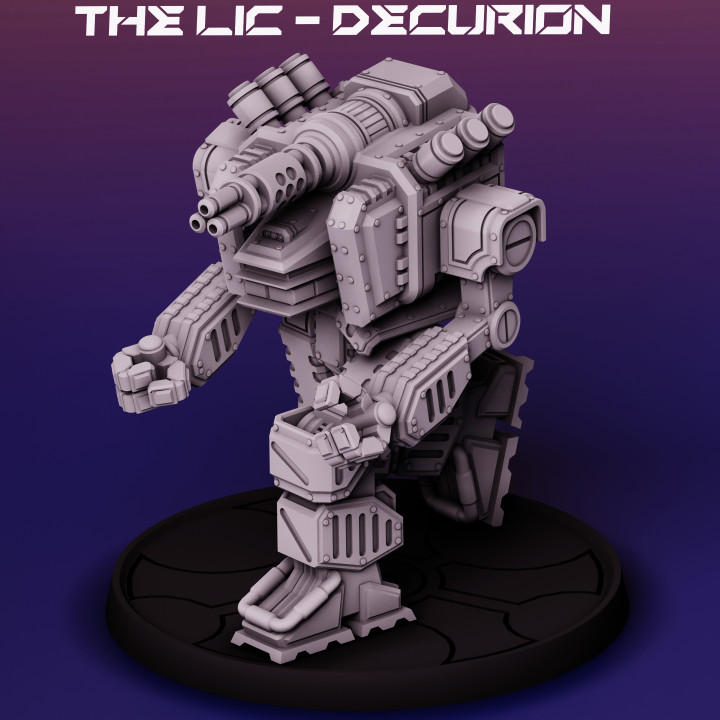 3D Printable The LIC - Decurion 50 ton Medium mech by The Lelanian ...