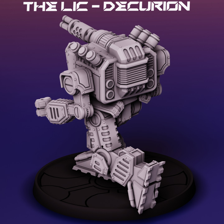 3D Printable The LIC - Decurion 50 ton Medium mech by The Lelanian ...