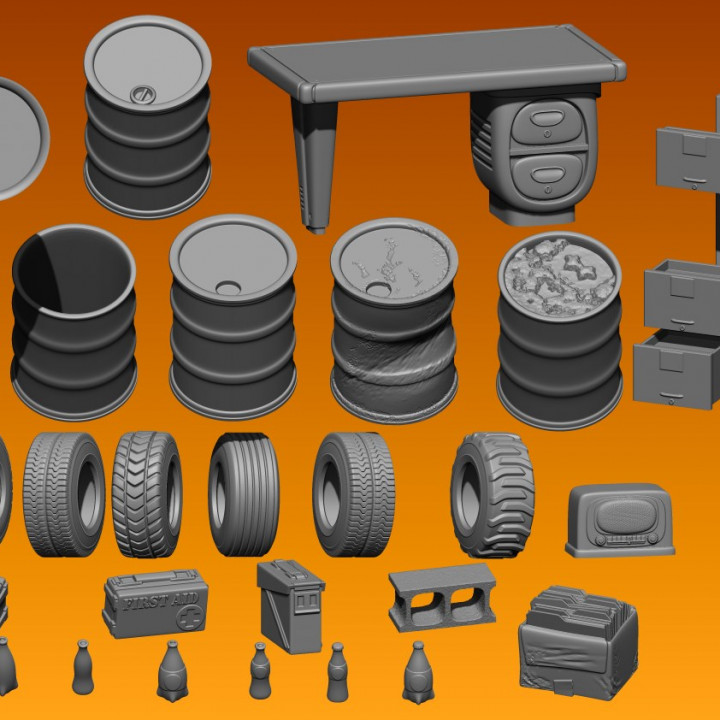 3D Printable Atompunk Scatter Pack #1 by Mr. Bugg