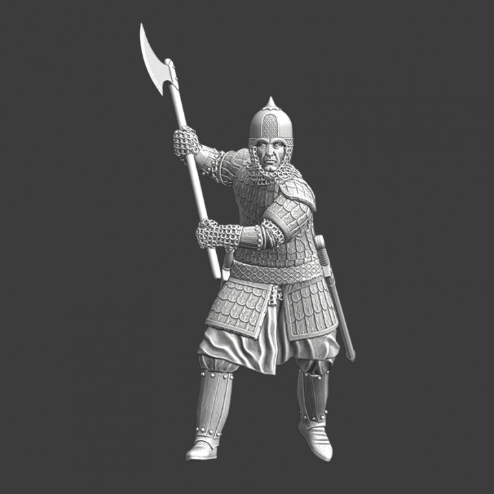 3D Printable Medieval Kievan-Rus Guard with great axe by Northern ...