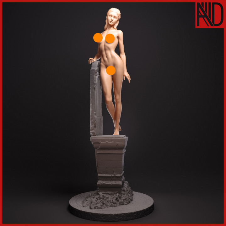 Girl by the rock