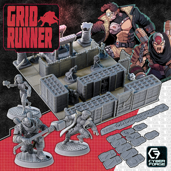 GridRunner #1 - Solo Adventure Game - Abduction - Free Dragon Cyberpunk Warhammer image