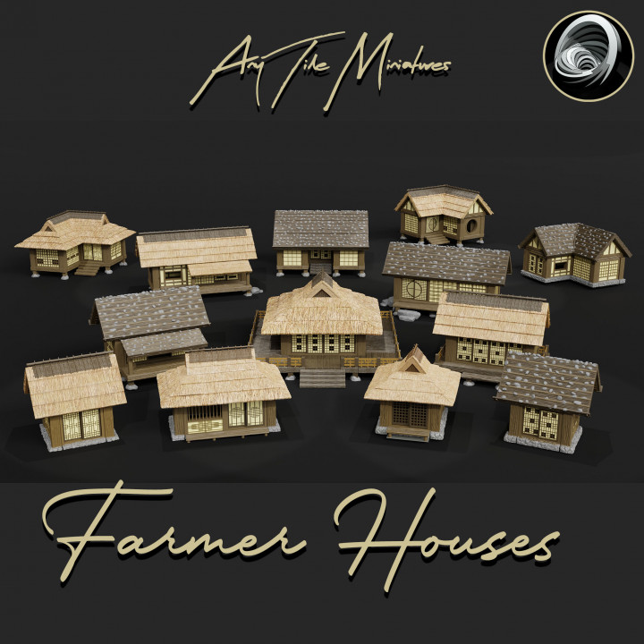 Japanese Farmer Houses Pack #1 | Minka Pack #1 image