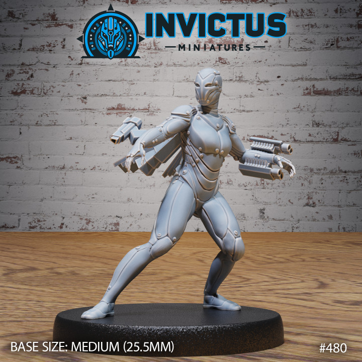 3D Printable Cyber Woman / Cyberpunk Humanoid Hero / Superhero ...