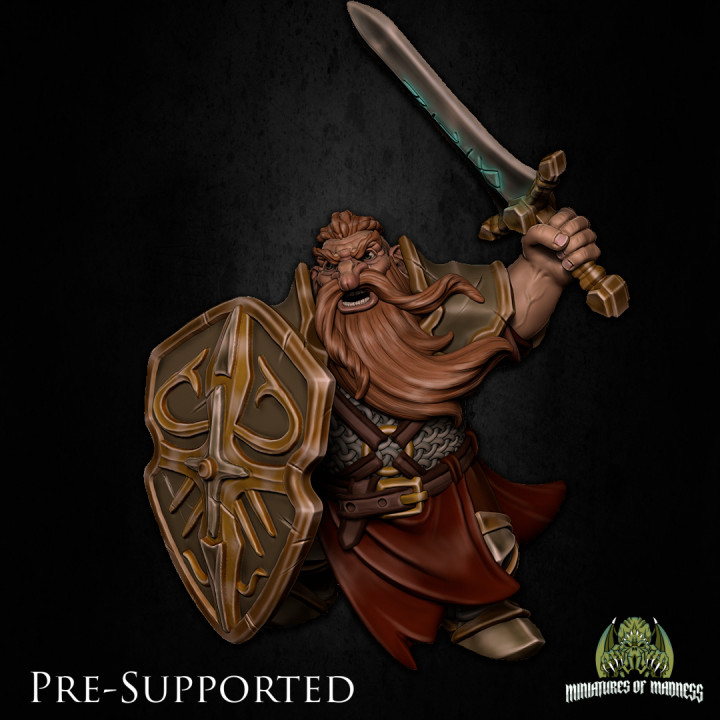 Theldor Hullsplitter [PRE-SUPPORTED] Knight Dwarf Warrior Fighter