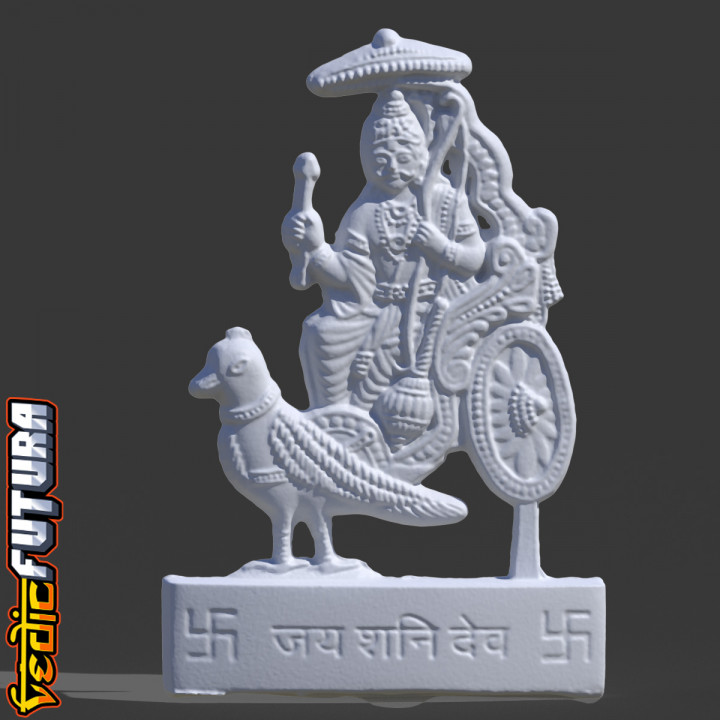 3D Printable Shani Dev or Saturn's Chariot being pulled by a Crow by ...