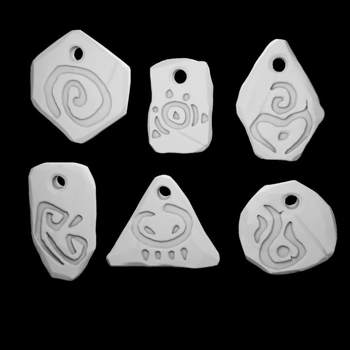 6 Enchanting Runes - FREE STL Files for DnD