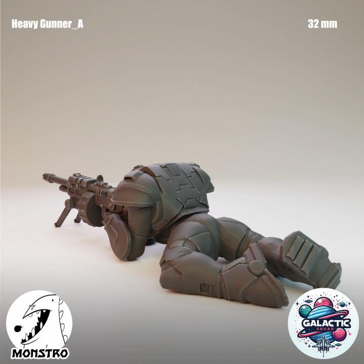 Galactic Squad : Heavy Gunner_Lying down image