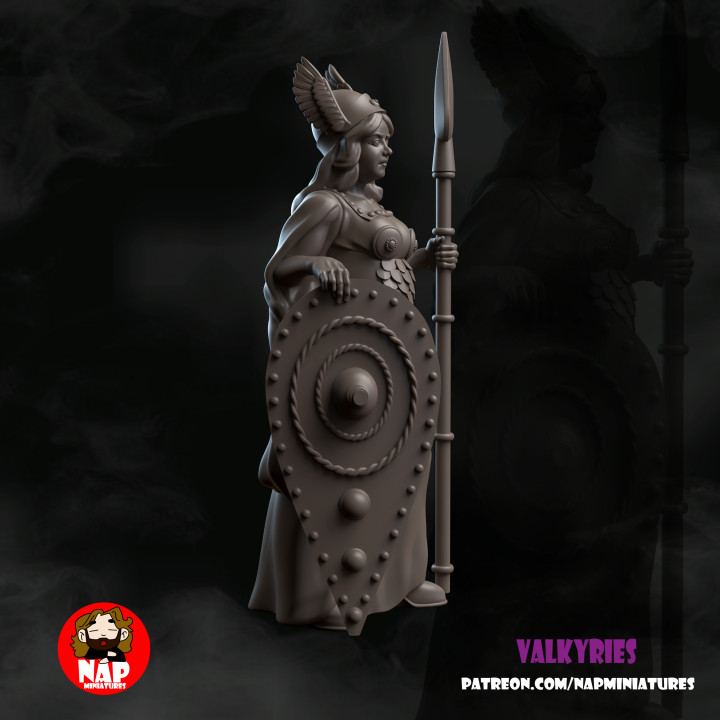 Traditional Valkyrie with spear image