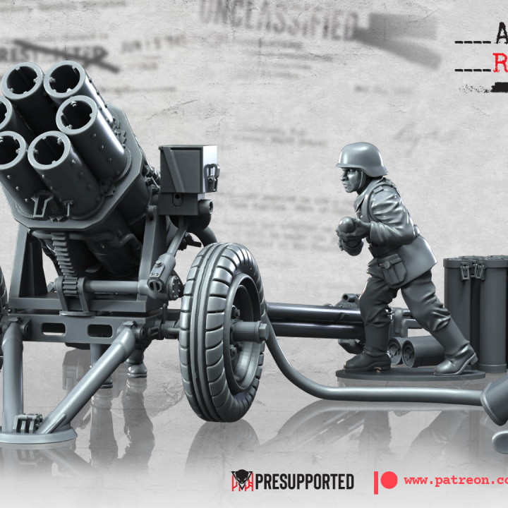 3D Printable WW2 German Nebelwerfer 15 by BattleCat Miniatures