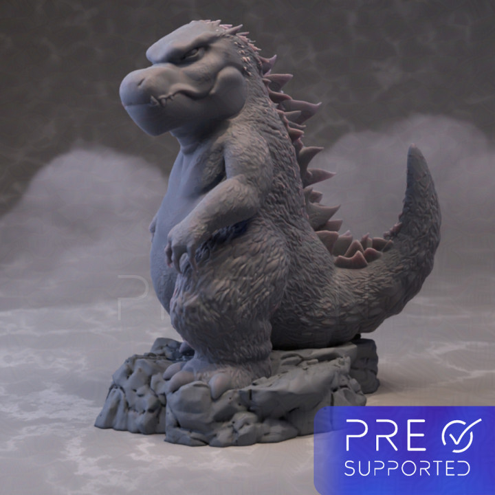 3D Printable Chibi Kaiju / Zilla by Piktion Collective