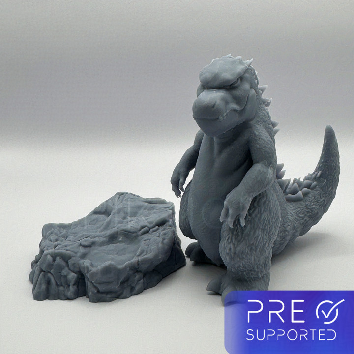 3D Printable Chibi Kaiju / Zilla by Piktion Collective