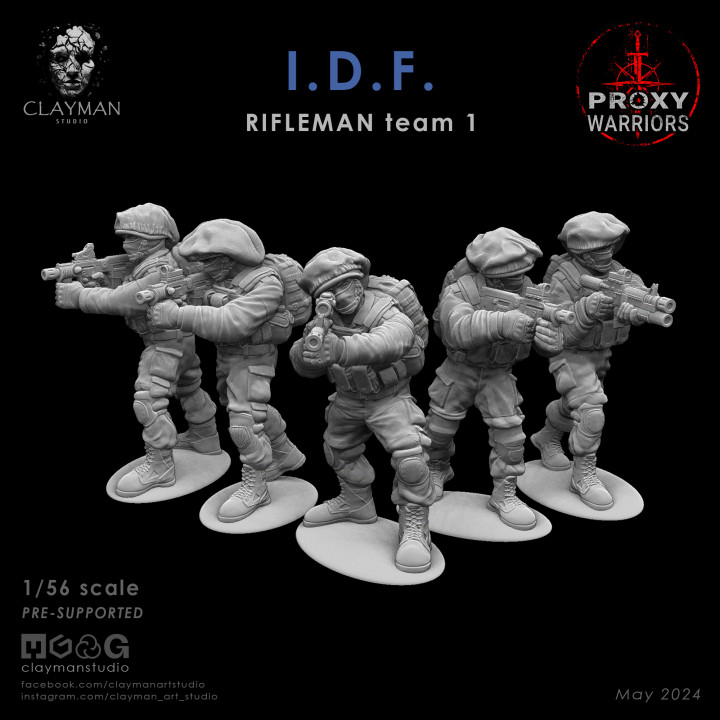 IDF RIFLEMAN Team 1 – 1/56 scale