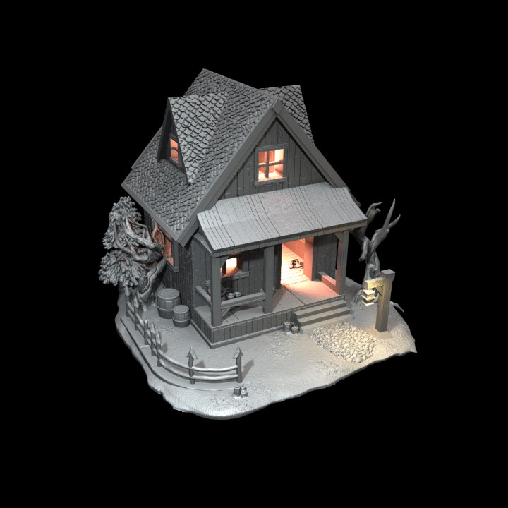 3D Printable DRM020 Graveyard S1 Diorama :: Game Pop Dioramas :: Black ...