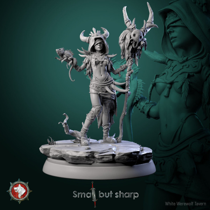 Halfling sorcerer 32mm and 75mm pre-supported