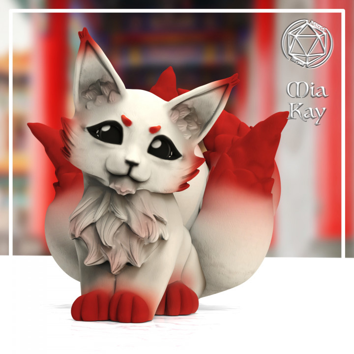 3D Printable Baby Kitsune by M3DM