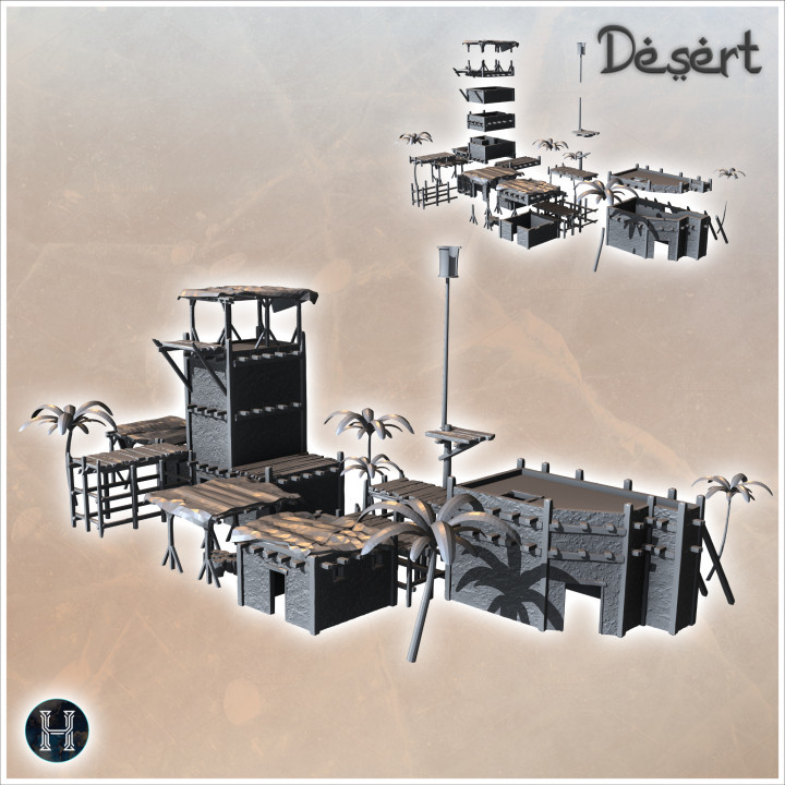 Desert sceneries pack No. 2 - Canyon Sandy Landscape 28mm 15mm RPG DND Nomad Desertland African Middle East image