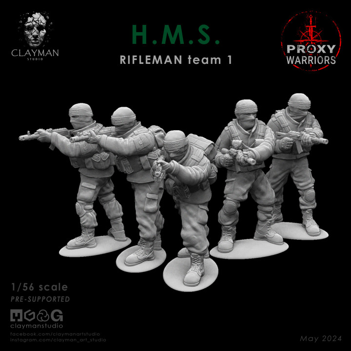 HMS RIFLEMAN Team 1 – 1/56 scale