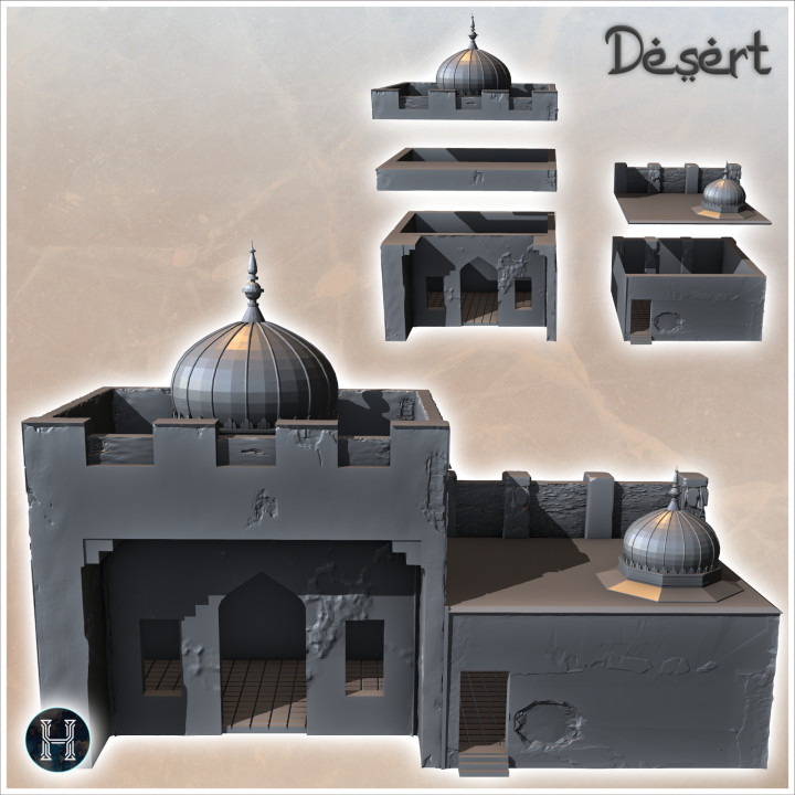 Descargar Eastern building with double domains, flat roofs, and ...