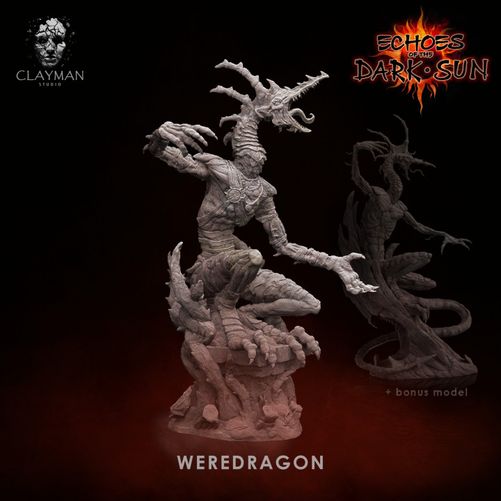 3d Printable Weredragon By Clayman Studio