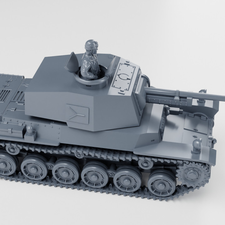 3D CG日和。2 3D Printable Type 3 Medium Tank Chi-Nu + 2 Tankmen (Japan, WW2) by