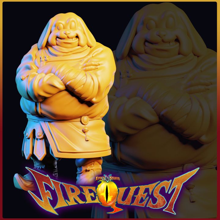 Dogman, Fire Quest Miniature - Pre-Supported