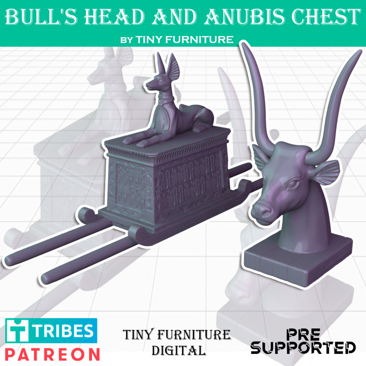 Bull's head and Anubis chest