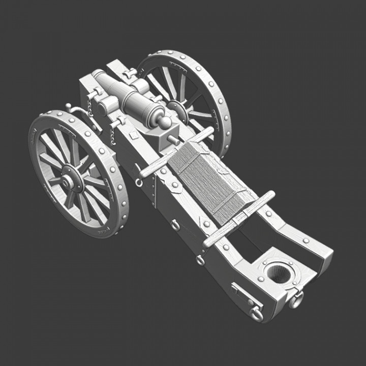 3D Printable Medieval short barreled cannon by Northern Crusades Miniatures