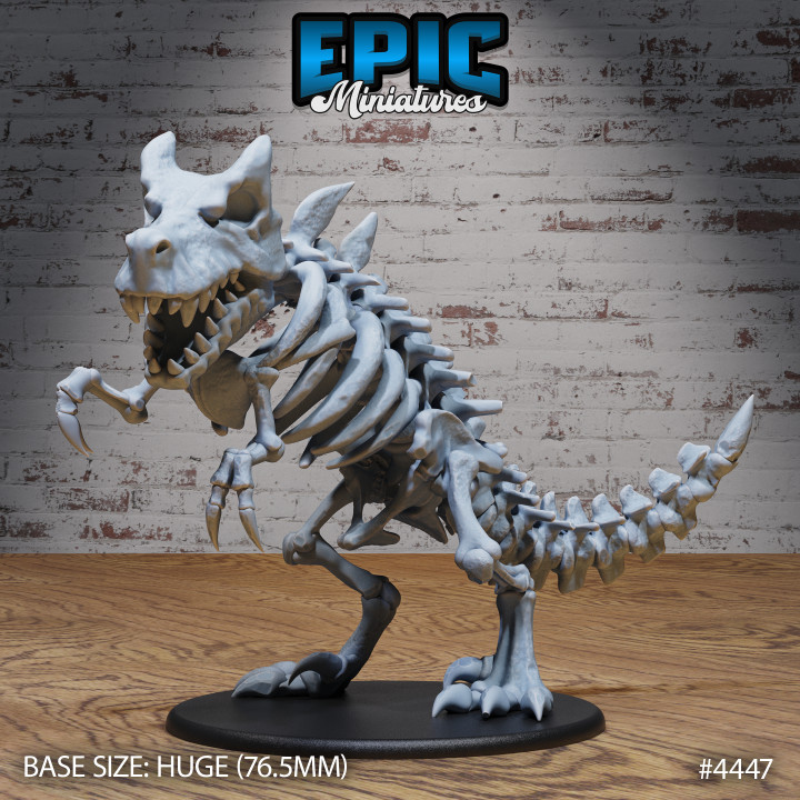Skeleton T-Rex Set / Undead Dinosaur / Zombie Tyrannosaurus / Ancient Predator / Dino World Beast / Hunting Raptor / Jurassic Encounter image